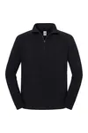 Iconic Premium Zip Neck Sweat Black