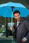 AC-Midsize-Stockschirm FARE® Whiteline cyan