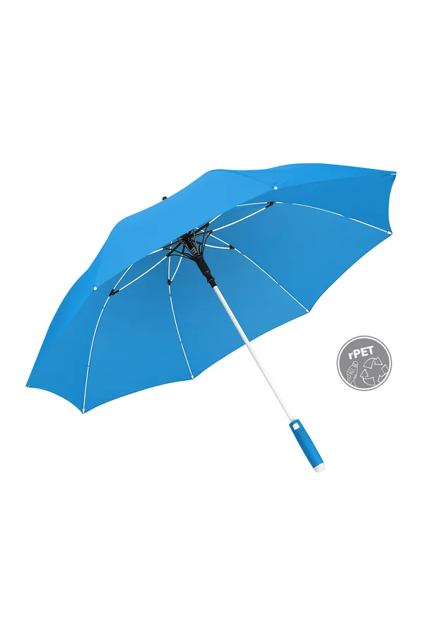AC-Midsize-Stockschirm FARE® Whiteline cyan
