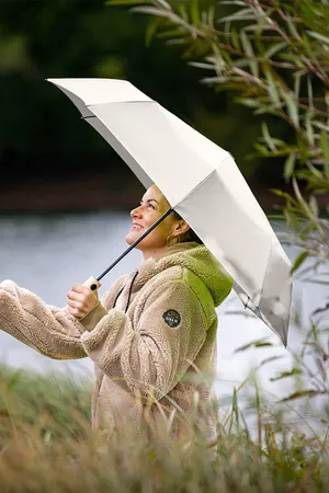 AC-Taschenschirm ÖkoBrella, waterSAVE® Nature White