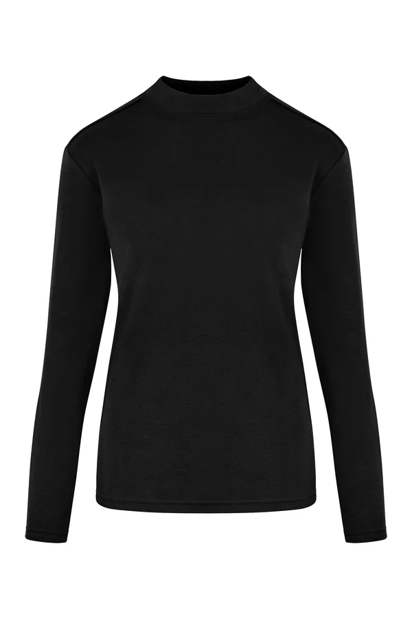 Women´s Premium Highneck Longsleeve Tees Black