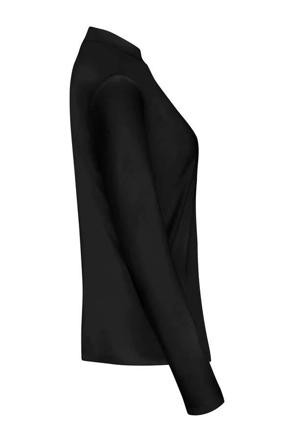 Women´s Premium Highneck Longsleeve Tees Black