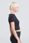 Women's Recycled Cropped T Jet Black
