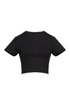 Women's Recycled Cropped T Jet Black
