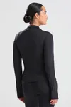 Womens Recycled Full Zip Jacket Jet Black