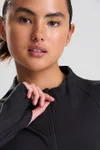 Womens Recycled Full Zip Jacket Jet Black