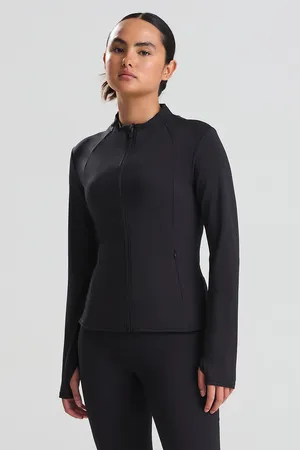 Womens Recycled Full Zip Jacket Jet Black