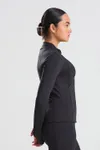 Womens Recycled Full Zip Jacket Jet Black