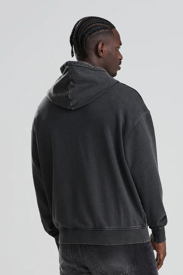 Vintage Washed Zoodie Washed black