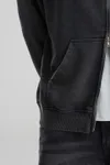Vintage Washed Zoodie Washed black