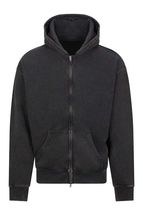 Vintage Washed Zoodie Washed black
