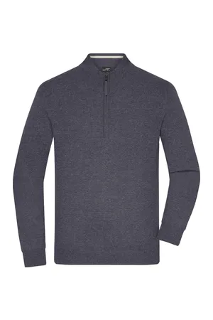 Men´s Half-Zip Troyer anthracite melange