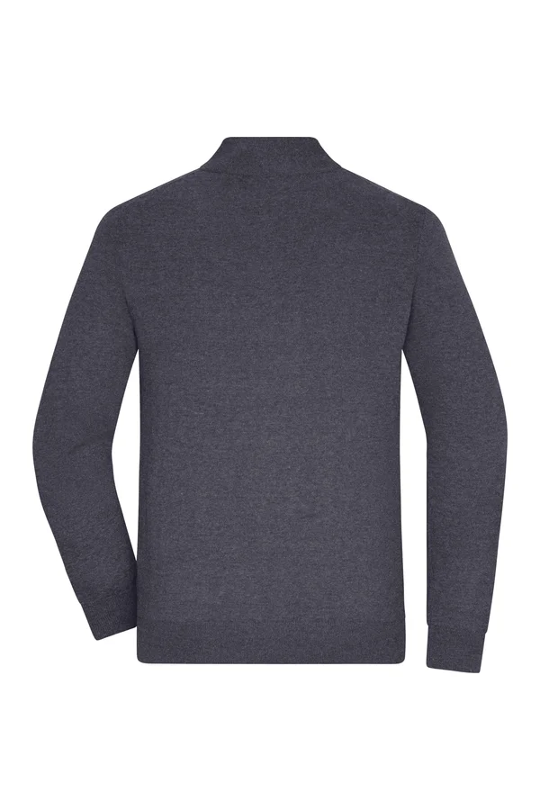 Men´s Zip Cardigan anthracite melange