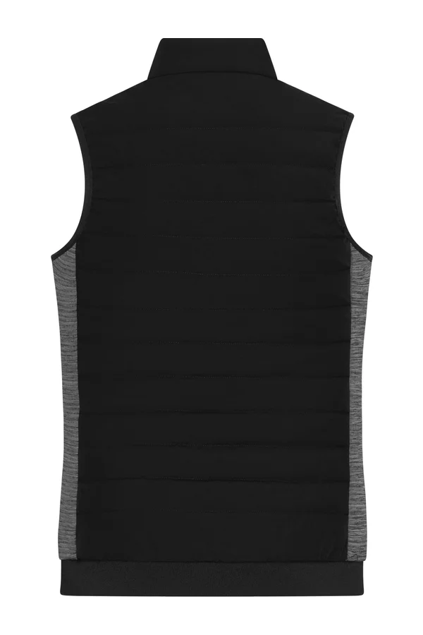 Ladies´ Padded Hybrid Vest black/carbon melange