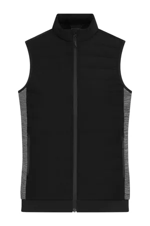 Ladies´ Padded Hybrid Vest black/carbon melange