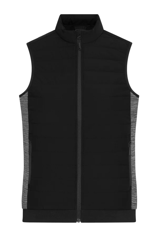 Ladies´ Padded Hybrid Vest black/carbon melange
