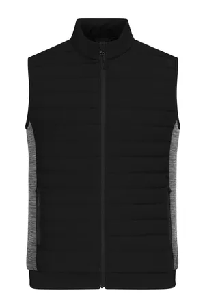 Men´s Padded Hybrid Vest black/carbon melange