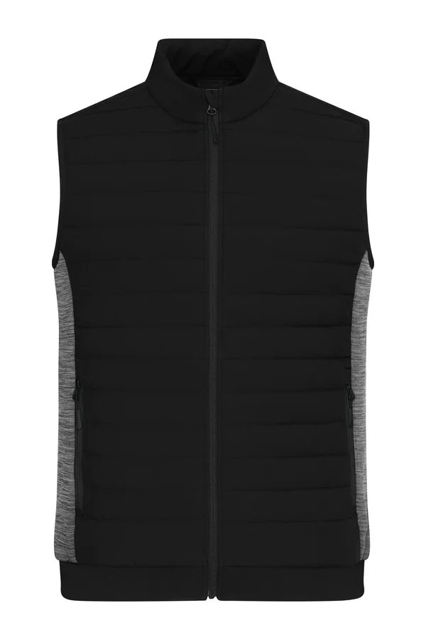 Men´s Padded Hybrid Vest black/carbon melange