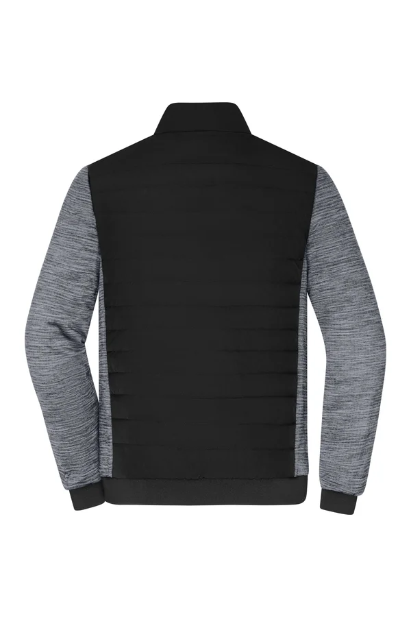 Men´s Padded Hybrid Jacket black/carbon melange