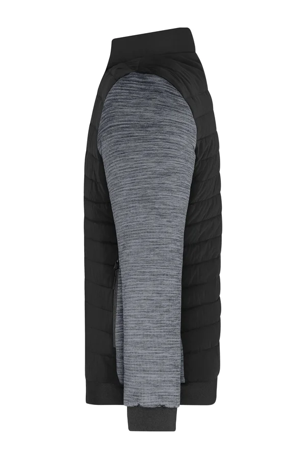 Men´s Padded Hybrid Jacket black/carbon melange