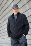 Fleece Jacket - Corduroy Look Black