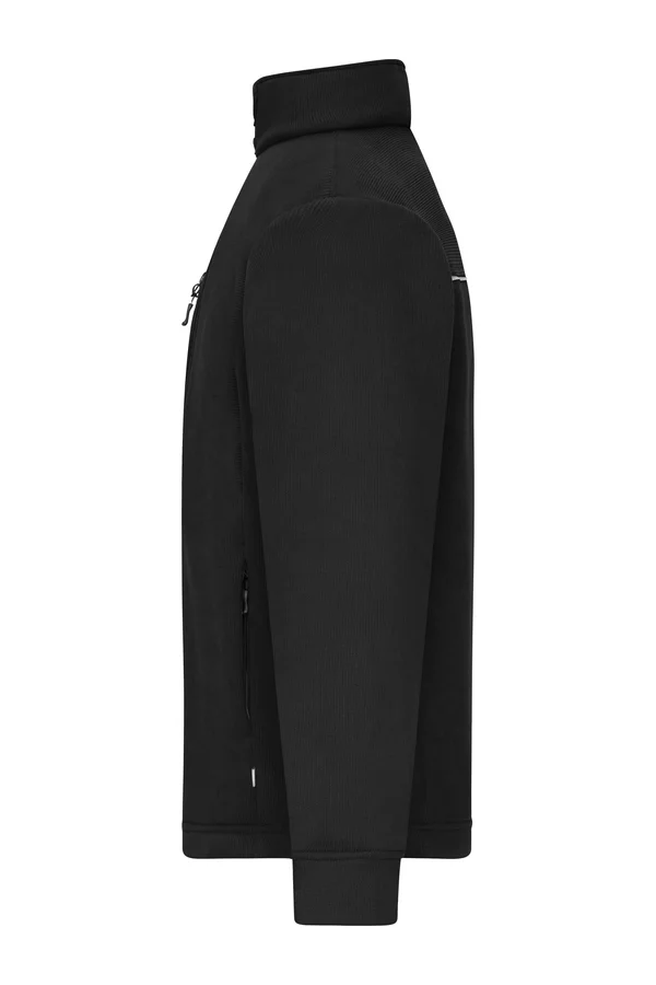 Fleece Jacket - Corduroy Look Black