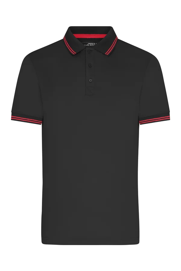 Men´s Functional Polo Black / Red