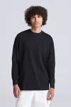 Oversize 100 Long Sleeve T deep black