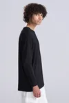Oversize 100 Long Sleeve T deep black