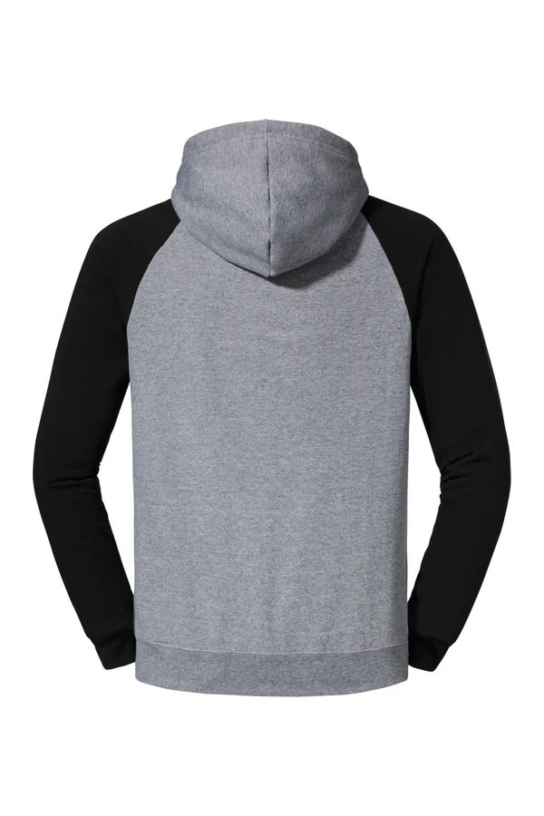 Nublend® Colour-Block Raglan Hooded Sweatshirt Oxford Grey / Black