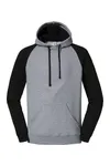 Nublend® Colour-Block Raglan Hooded Sweatshirt Oxford Grey / Black