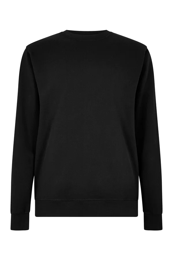 Regular Fit Pique Sweatshirt Black