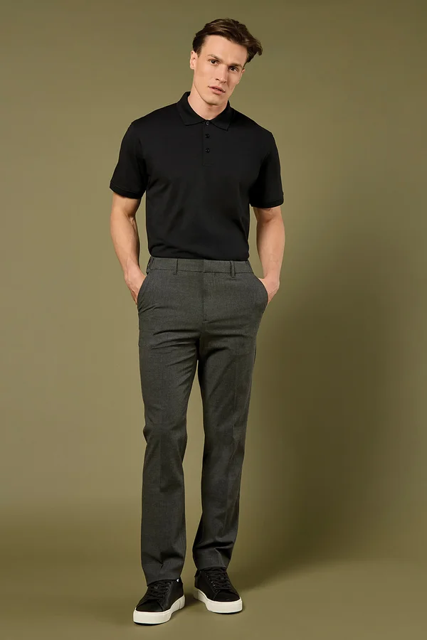 Regular Fit Superwash® 60° Jersey Polo Black