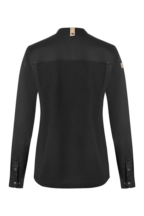 Damenkochjacke Green-Generation Black (ca. Pantone 419C)