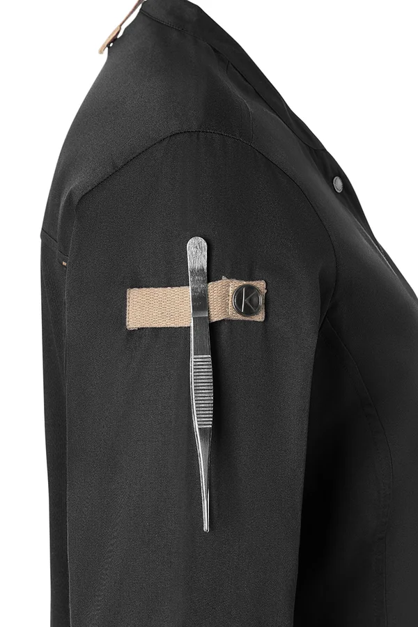 Damenkochjacke Green-Generation Black (ca. Pantone 419C)