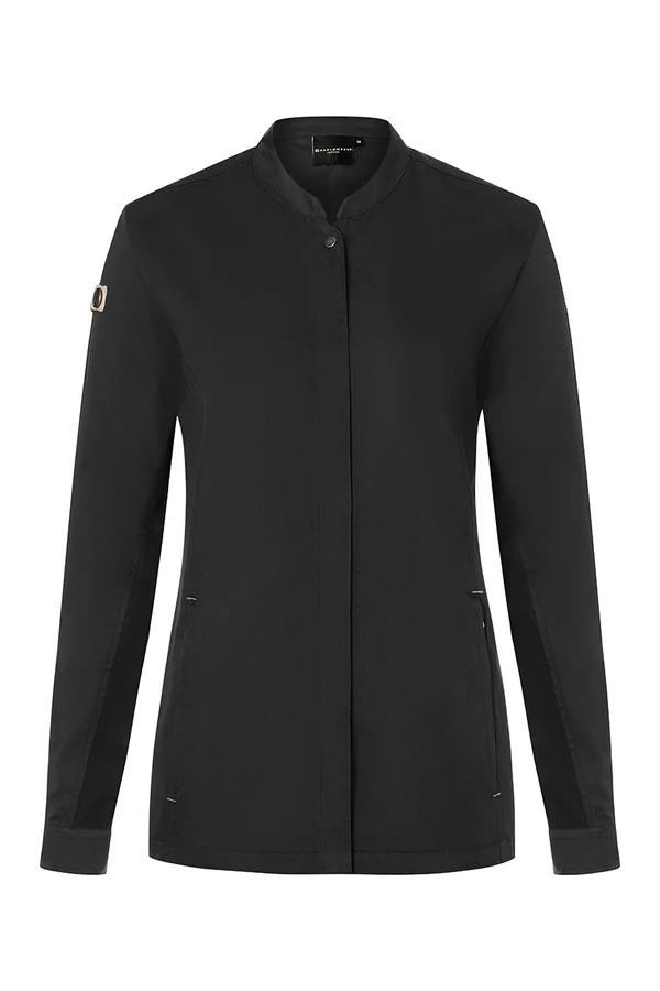 Damenkochjacke Green-Generation Black (ca. Pantone 419C)