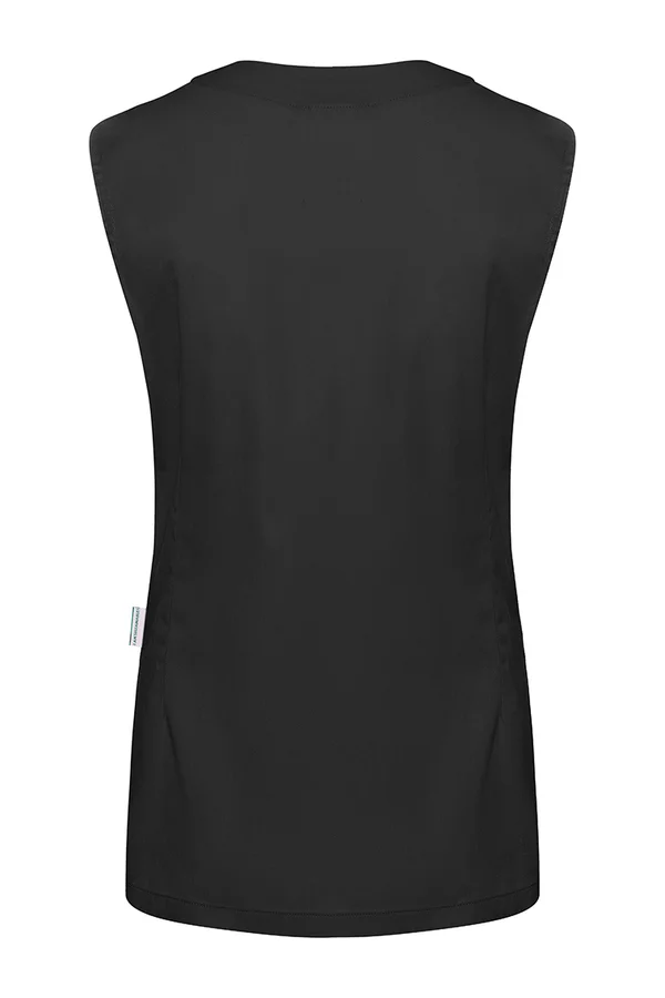 Ärmelloser Damenkasack Essential Black (ca. Pantone 419C)