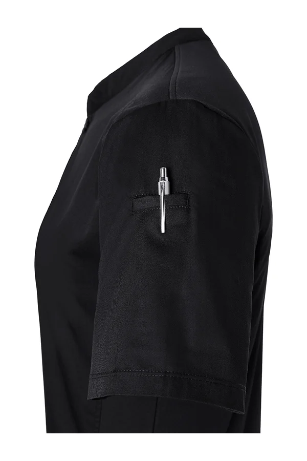 Kurzarm Damen-Arbeitsshirt Performance Black (ca. Pantone 419C)