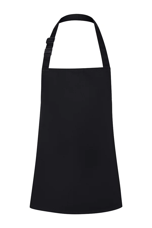Kinderlatzschürze Basic mit Schnalle Black (ca. Pantone 419C)