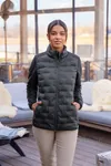 Damen Fleece-Hybrid Jacket Black (ca. Pantone 419C)