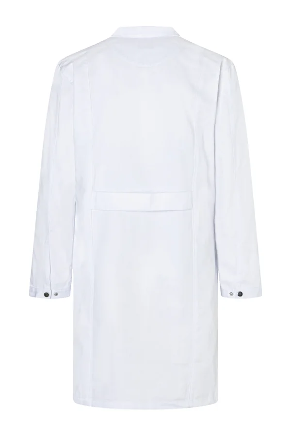 Herrenkittel mit verdeckter Knopfleiste White