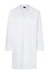 Herrenkittel mit verdeckter Knopfleiste White