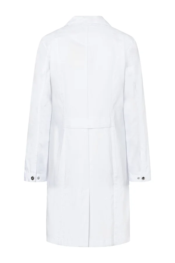 Damenkittel mit verdeckter Knopfleiste White