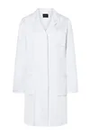 Damenkittel mit verdeckter Knopfleiste White