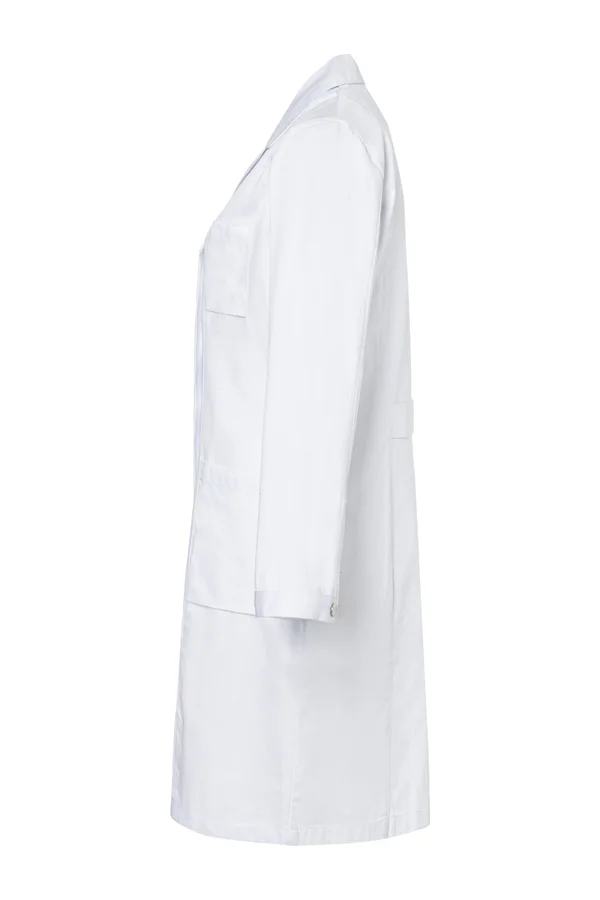 Damenkittel mit verdeckter Knopfleiste White