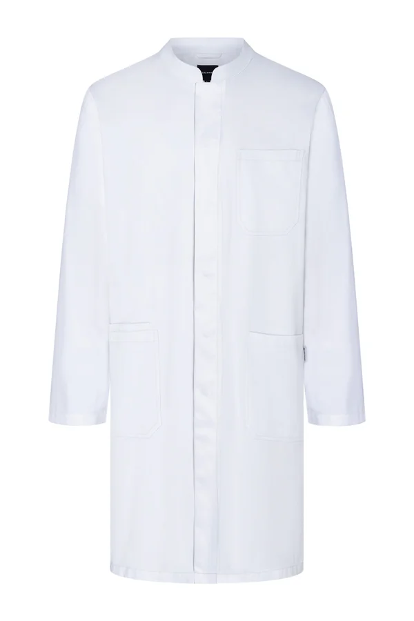 Herrenkittel Modern-Shape Stehkragen White