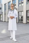 Damenkittel Modern-Shape Stehkragen White