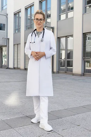 Damenkittel Modern-Shape Stehkragen White