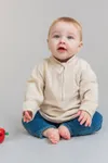 1/2 Zip Lightweight Fleece Light Stone
