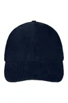 6 Panel Corduroy Cap Navy